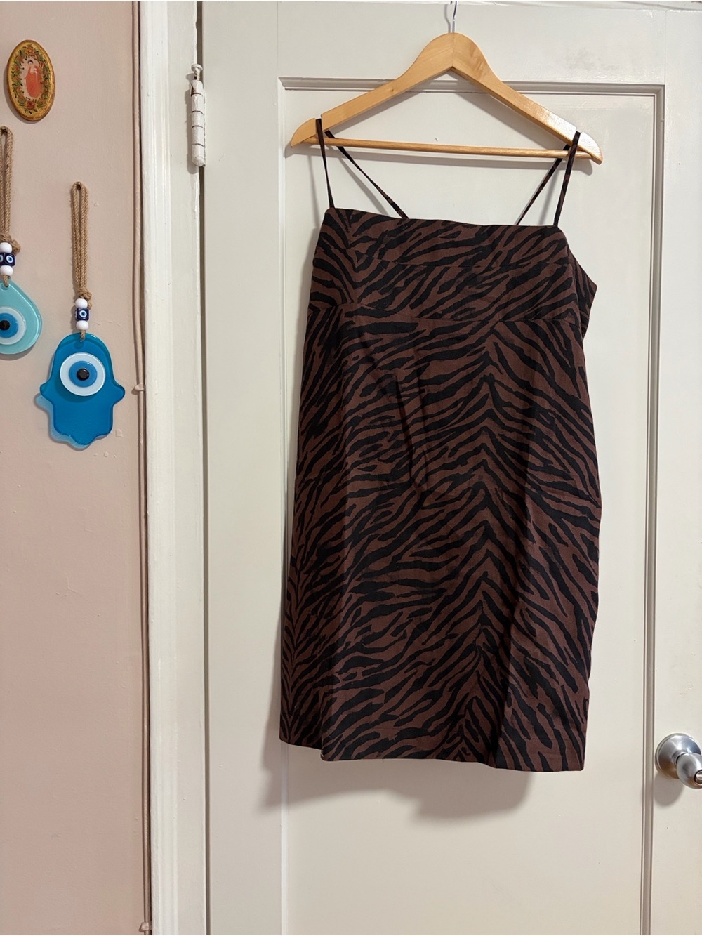 Banana Republic Brown and Black Zebra Print Mini Dress - Picture 6 of 6